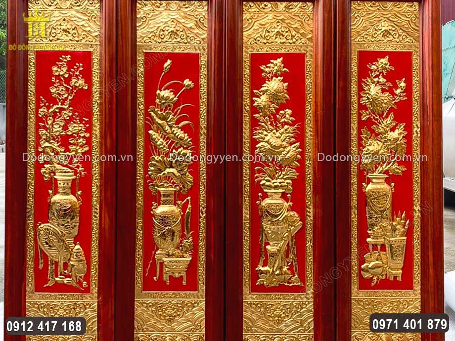 Từng họa tiết hoa văn được chạm khắc sắc n&eacute;t